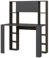 Rašomasis stalas su lentyna Kalune Design Vital 689RST1118, 110 cm x 60 cm, 13.56 cm, antracito sp./riešuto sp.