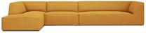 Kampinė sofa Micadoni Home Ruby 5 Seats, geltona sp., kairinė, 366 x 180 cm x 69 cm