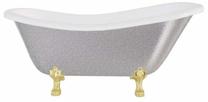 Vonia, laisvai pastatoma Besco Otylia Glam, 160 cm x 77 cm x 69.5 cm, ovalas, aukso sp./sidabro sp.