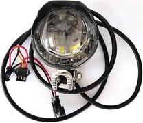 Priedas paspirtukams, žibintas Ultron Front LED Light, sidabro sp./juoda sp.