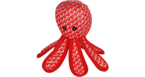 Rotaļlieta sunim, plīša manta Flamingo Strong Stuff Octopus 521038, 10.5 cm, sarkana krās./rozā krās., L