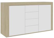 Komoda VLX 801846, ąžuolo sp./balta sp., 69 cm x 120 cm x 36 cm