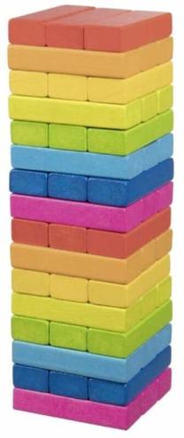 Žaidimas bokštas Jenga Goki Rainbow