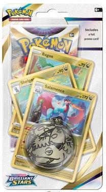 Kortų žaidimas TCG Pokemon Brilliant Stars Premium Checkline Blister Salamen 0040A, EN