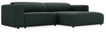 Kampinė sofa Polak Meble Passito, žalia sp., kairinė, 292 x 178 cm x 72 cm
