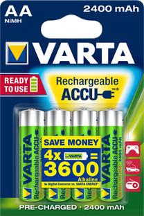 Įkraunamas elementas Varta R6 Rechargeable, AA, 2400 mAh, 4 vnt.
