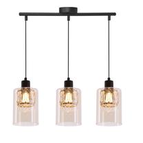 Lampa griesti Candellux Lighting Ducato 33-51462, E27, 3 x 40 W, dzintara krās. / melna krās.