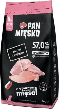 Sausas kačių maistas Pan Miesko Chicken & Rabbit, triušiena/vištiena, 1.6 kg