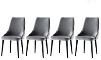 Kėdžių rinkinys Kalune Design Seyhan 646LCN1171, matinė, juoda sp./pilka sp., 50 cm x 52 cm x 98 cm, 4 vnt.