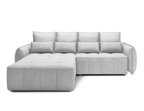 Kampinė sofa - lova Campo, pilka sp., kairinė, 196 x 265 cm x 88 cm