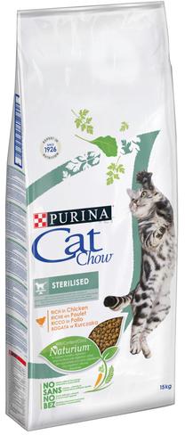 Sausā kaķu barība Purina Cat Chow Sterilised, tītara gaļa, 15 kg