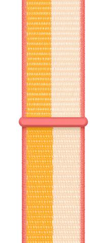 Dirželis Apple, 41mm Maize/White Sport Loop - Regular, balta sp./geltona sp.
