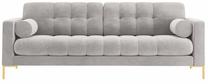 Sofa Cosmopolitan Design Bali Velvet Bluvel 03, aukso sp./sidabro sp., 96 x 217 cm x 75 cm
