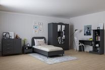 Miegamojo baldų komplektas Kalune Design Lavinia 004, vidaus, antracito sp.