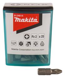 Набор битов для отверток Makita B-24614, PZ2, 25 мм, 1/4"