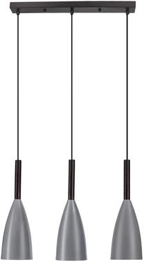 Lampa griesti Candellux Lighting Flen 50159260, E27, 3 x 40 W, pelēka krās. / melna krās.