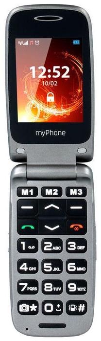 Telefons ar pogām MyPhone Rumba, 128 MB, sudraba krās.
