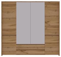Riidekapp Tahoe TA-27 4D, tamm v., 225.5 cm x 56 cm x 210 cm, peegliga