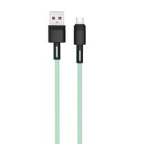 Kabelis XO NB-Q166, Micro USB/1 x USB, 100 cm, juoda sp./žalia sp.
