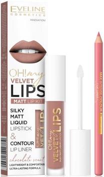 Lūpu kosmētikas komplekts Eveline OH! My Velvet Lips Matte Lip Kit, 4.5 ml, 11 cookie milkshake