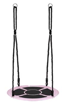 Ligzdas šūpoles Springos Nest Swing, 110 cm, melna krās./rozā krās.