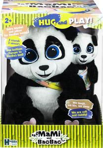 Interaktīva rotaļlieta panda Tm Toys Huggy Luv Mami And BaoBao, balta krās./melna krās.