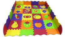 Kilimėlis kūdikiams - dėlionė 4IQ Fruit Country, 31 cm x 31 cm, 20 vnt, įvairių spalvų