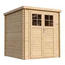 Sodo sandėliukas Timbela M309F, 204 cm x 204 cm x 200 cm, rusva sp.