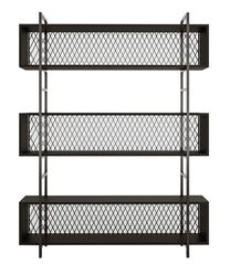 Pastatoma lentyna Kalune Design Duvar 285LCV1179, juoda sp., 180 cm x 140 cm x 34 cm