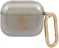 Austiņu futlārs Guess Glitter Case, melna krās.
