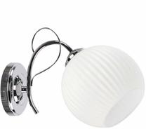 Lampa sienas Candellux Lighting Tartine 21-52063, E27, 1 x 40 W, balta krās. / sudraba krās.