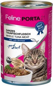 Šlapias kačių maistas Feline Porta 21 Tuna & Shrimps, žuvis/jūros gėrybės, 0.4 kg