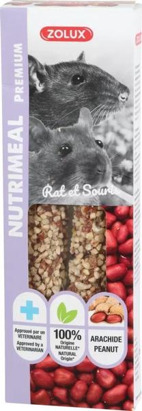 Kārumi grauzējiem Zolux Nutrimeal Premium, pelēm/žurkām, 0.125 kg, 3 gab.
