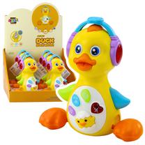 Интерактивная игрушка, утка Lean Toys Music Duck Waver, 17.5 см, желтый цв.