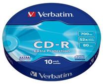 Ierakstāms kompaktdisks Verbatim, 700 MB, 10gab.
