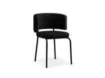 Kėdžių rinkinys Cosmopolitan Design Dora Velvet, matinė, juoda sp., 57 cm x 58 cm x 75 cm, 2 vnt.