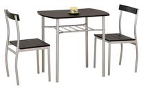 Valgomojo komplektas Lance, juodas/pilkas