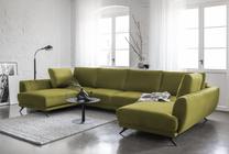 Kampinė sofa Larco Loco 33, žalia sp., 191 x 362 cm x 90 cm