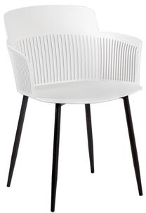Kėdžių rinkinys Home4you, balta sp., 53 cm x 62 cm x 84 cm, 4 vnt.