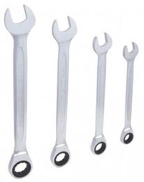 Kombinēto uzgriežņu atslēgu komplekts ar sprūdratu KsTools GearPlus, 424 mm, 24 - 32 mm, 4 gab.