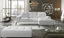 Kampinė sofa Torrense Soft 17, balta sp., dešininė, 265 x 175 cm x 98 cm