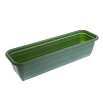 Gėlių vazonas Lamela 431, plastikinis, 80 cm x 20 cm, Ø 80 cm, žalia sp.