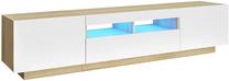 TV galds VLX 3081902, ozola krās./balts krās., 180 cm x 35 cm x 40 cm