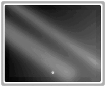 Spogulis Mexen Sun, ar gaismu, stiprināms, 100 cm x 80 cm, caurspīdīga krās.