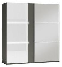 Spinta Stolar Tunis 200, pilka sp., 200 cm x 65 cm x 215 cm, su veidrodžiu
