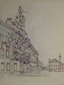 Aliejinių dažų piešinys Kayoom Crowd I, 75 cm x 100 cm
