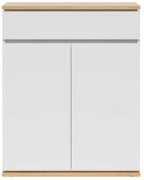 Komoda Yamael, ąžuolo sp./balta sp., 106 cm x 85 cm x 38 cm