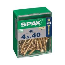 Koka skrūve, universāls Spax, 4.5 x 40 mm, dzeltena krās., 40 gab.