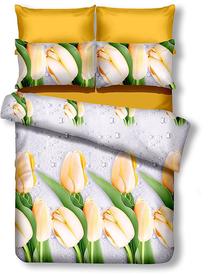 Patalynės užvalkalų komplektas Restilo Emerald, geltonas/žalias/pilkas, 155 x 220 cm