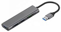 Adapteris Extra Digital USB 3.0 - 3 x USB 3.0/SD/TF CA913473 3 x USB 3.0, SD, TF, 3 x USB 3.0, SD, TF, pelēka krās.